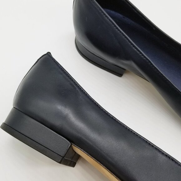 Vaneli Fc-313 Navy Nappa Soft Leather Cap Toe Ballet Flat Narrow SS Size 9 $175 - Picture 12 of 15
